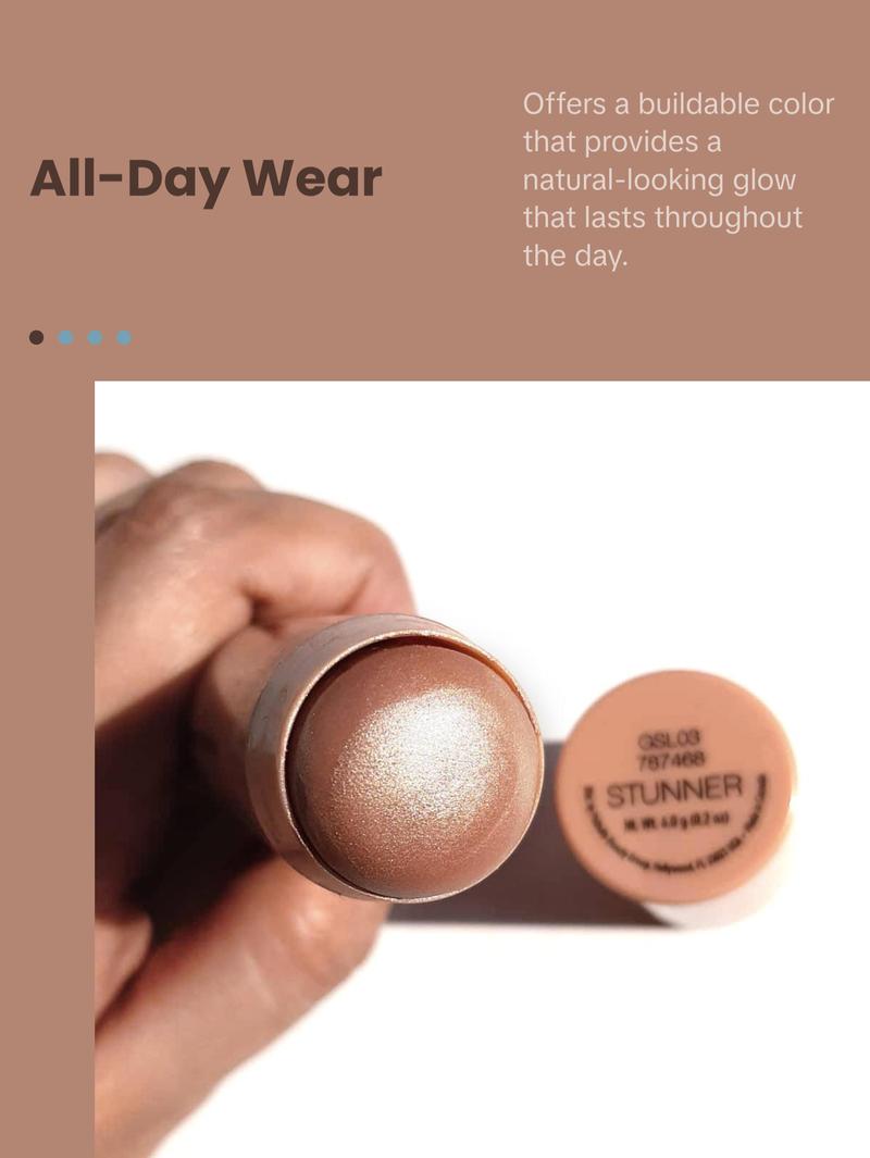 Palladio I'm Glowing Creamy Stick Luminizer, Dewy Highlighter Stick Makeup, Highlighter Makeup Stick for Face and Body, Radiant & Shimmer Glow, Buildable Color for All Day