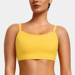 Colorfulkoala Women's Sculptiva Sports Bra with Adjustable Straps, Wireless Padded Yoga Workout Top