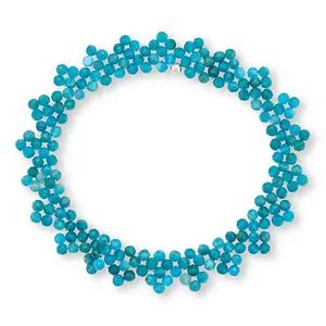 Mine Finds by Jay King Blue Apatite Bead Woven Stretch Bracelet