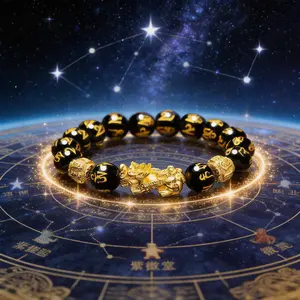 Taoist Blessed Pixiu Obsidian Bracelet | Attract Wealth & Block Negative Energy