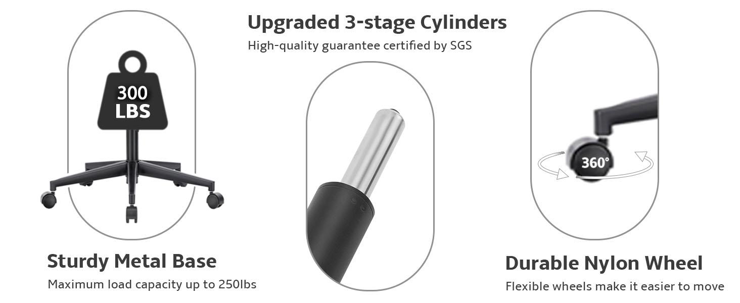 SweetFurniture Office Chair,Executive Home Office Chair with Flip-up Armrests, Lumbar Support