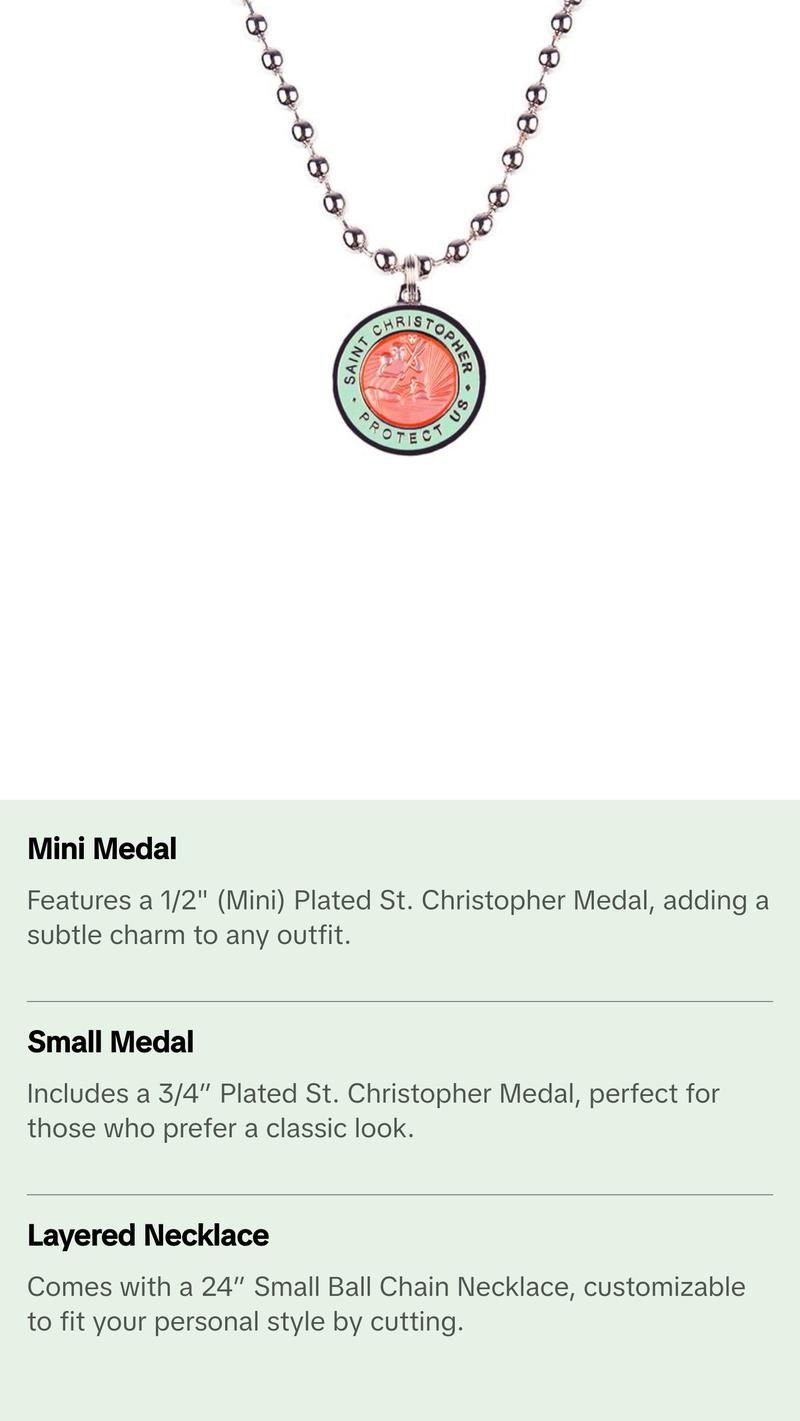 Jack's St. Christopher Necklace - Watermelon