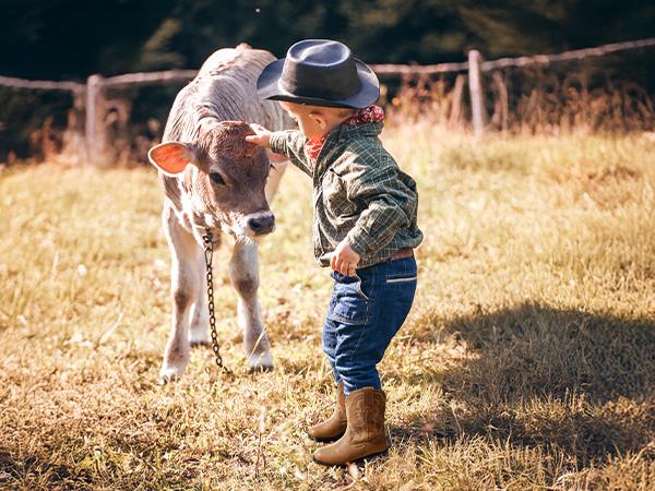 Dream Pairs Kids Square-Toe Western Cowboy Boots