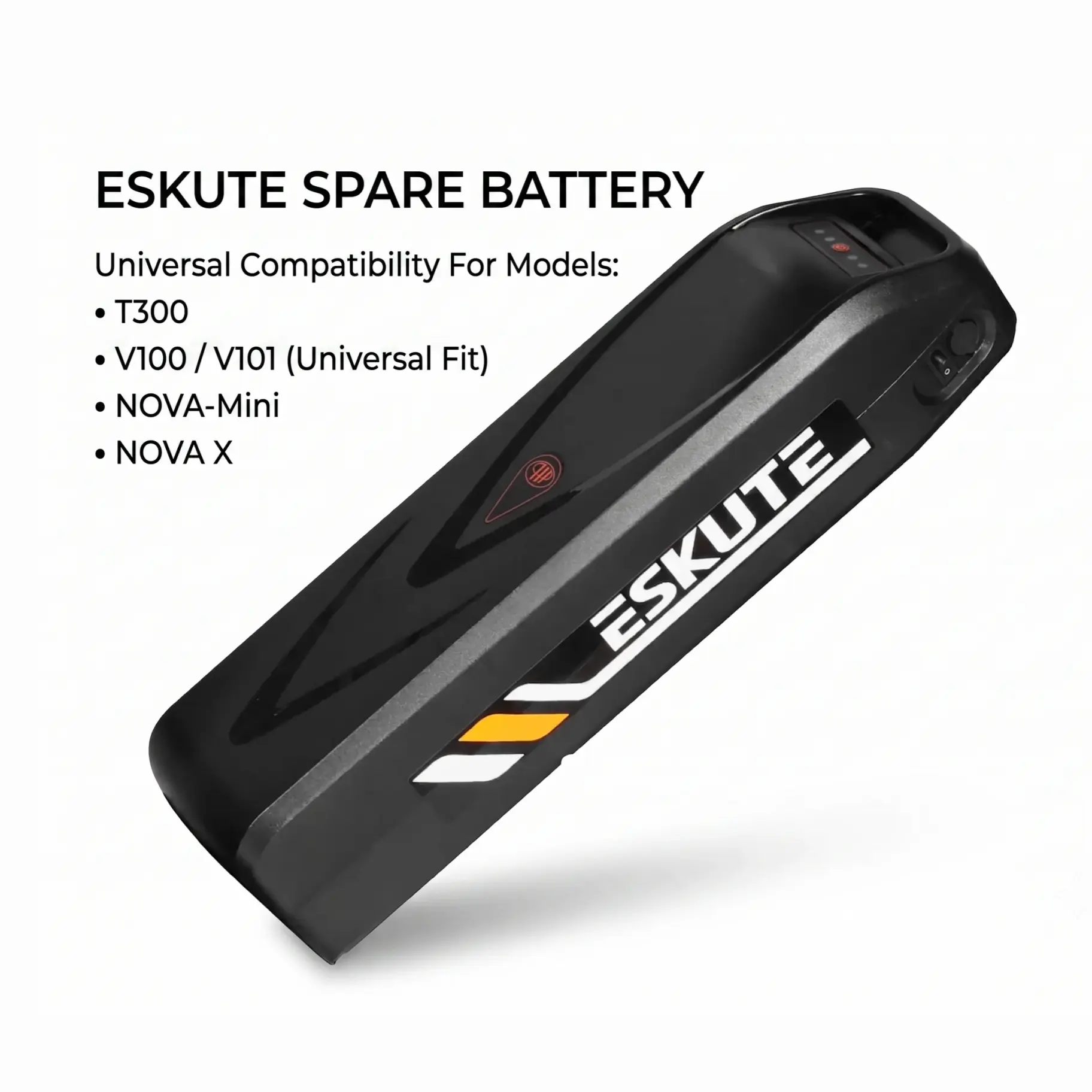 Eskute Genuine Lithium Replacement Batteries for Electric Bikes, 48V 13Ah & 48V 23Ah Rechargeable Lithium Battery, Biking Accessories