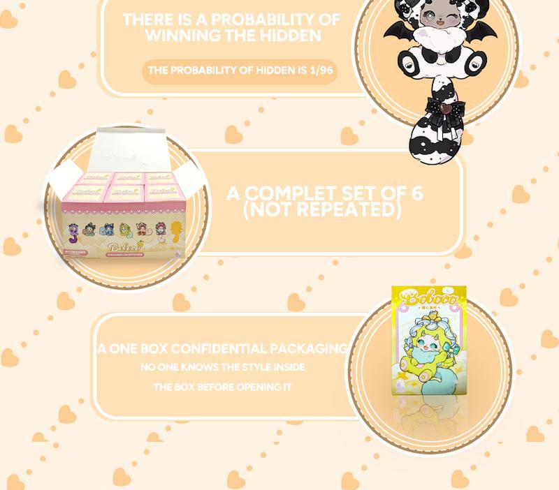 BoBoCo V1-Cute Fluffy Plush Toy. plush blind  box.  Glue Face Plush Toy. Sweet Plush doll. .Unique Design for Collectors and Fans of the Series Blindbags Random Surprise Set