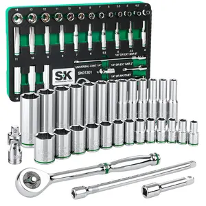 30 Piece 1/4" Drive, 6 Point, Standard & Deep, Metric Chrome Socket Set