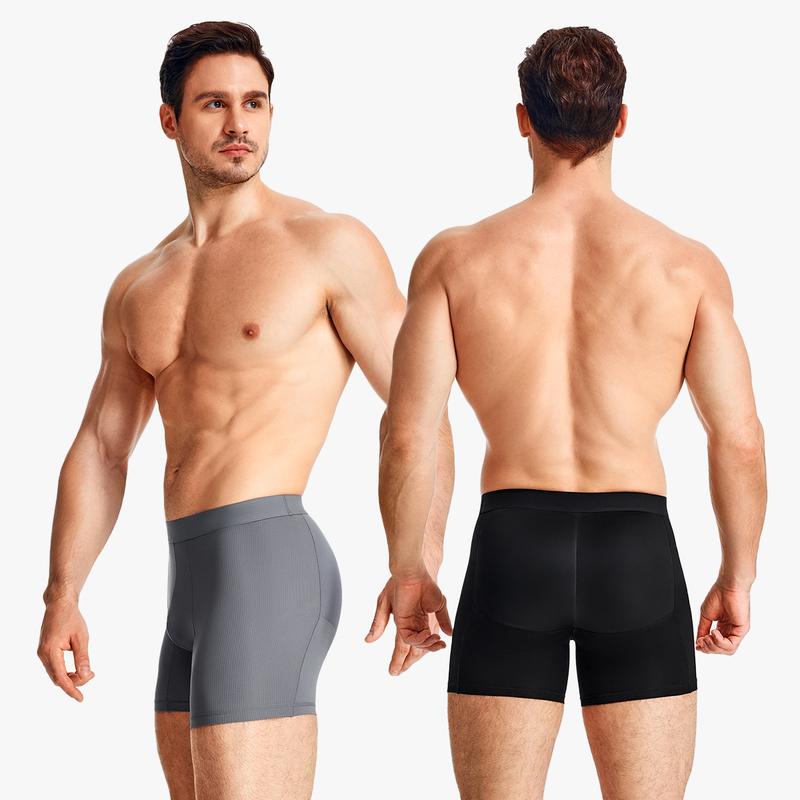 Nebility Mens 3D Butt Lift Enhancing Shapewear Boxer Briefs with Built-in One-Piece Fixed Hip Pad, Seamless Compression Underwear with High Elastic Waistband, 3D Contour Cut, Breathable Stretch Fabric for Tummy Control & Daily Support, Moisture-Wicking