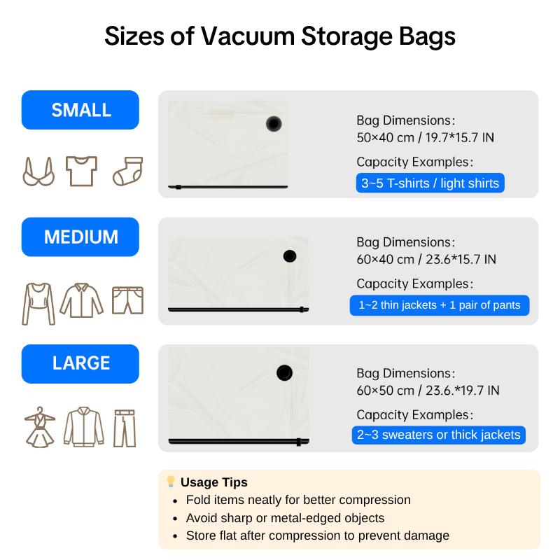 [Inspink] Travel Vacuum Compression Storage Bags with USB Rechargeable Electric Pump Ultra Compact Lightweight Space Savers for Clothing & Travel Essentials Zipper Pouches Outdoor Packing System Hand Organizer Holiday Variety Pack