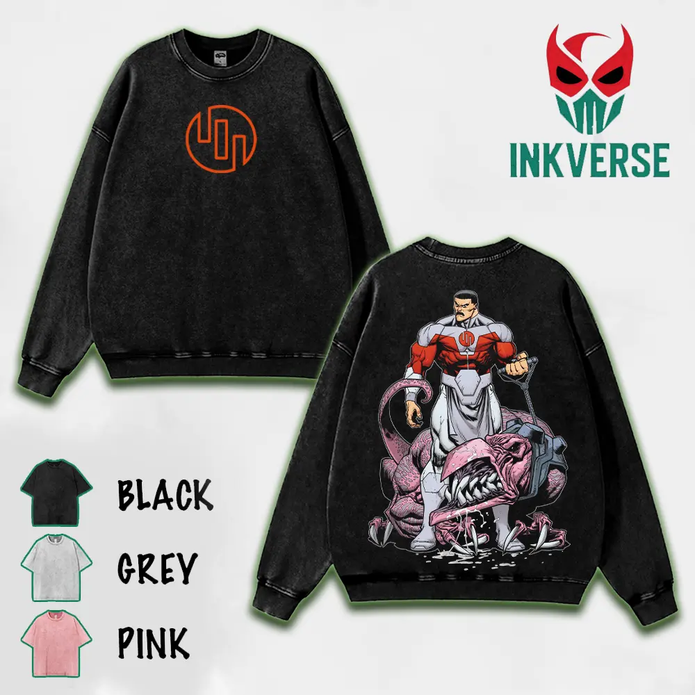 Thragg viltrumite compression Invincible Universe v3 , Invincible ss4 Comics T-Shirt, TV Show Comics Washed T-shirt invincible war graphic tee Menswear streetwear lover