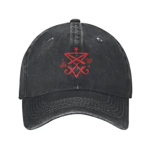 Occult Sigil of Lucifer Satanic Black Baseball casquette Cap Golf Hat Outdoor Casual Hat Daily Sports Cap For Men Women