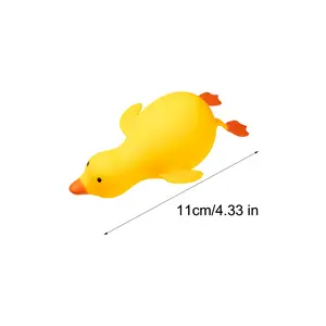 Yellow Duck Squeeze Toy(4.33in) Stretchy Stress Relief Sensory Toy Slow Rising Animal Shape Fidget Decompression Stress Ball for Kids