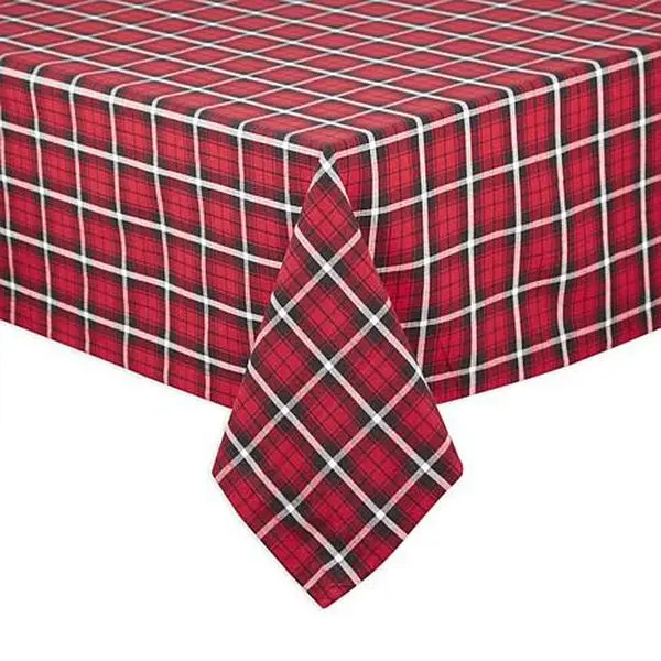 Design Imports Glad Tidings Plaid Tablecloth 60" x 84"