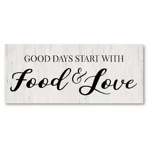 Courtside Market Food & Love Canvas Wall Art - 12" x 24"