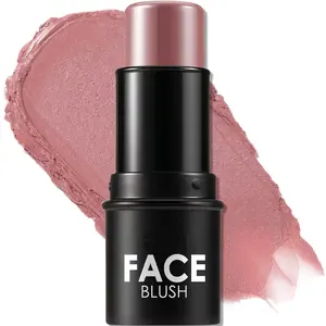 Cream Blush Makeup Buildable Blush Stick for Cheeks Matte and Dewy Finish Long Wearing Easy Application Lightweight Multi Stick ROSE FLUSH