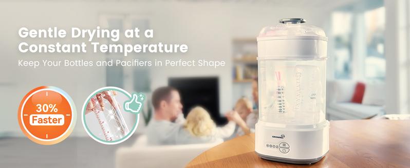 Grownsy Bottle Washer Pro, All-in-One Bottle Washer for Pump Parts,Baby Essentials,Toys, GROWNSY Bottle Sterilizer and Dryer