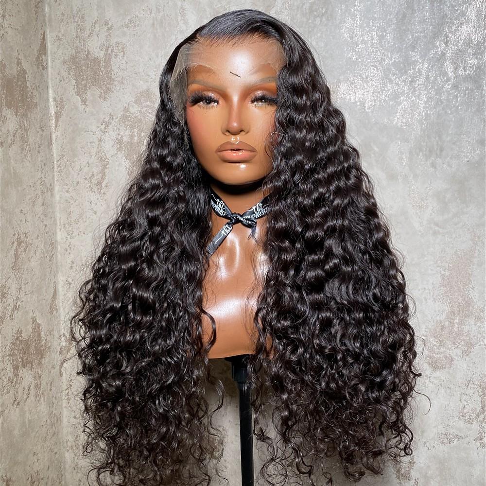 20-34 Inch Deep Wave Lace Front Wigs Human Hair 200 Density  display picture 1