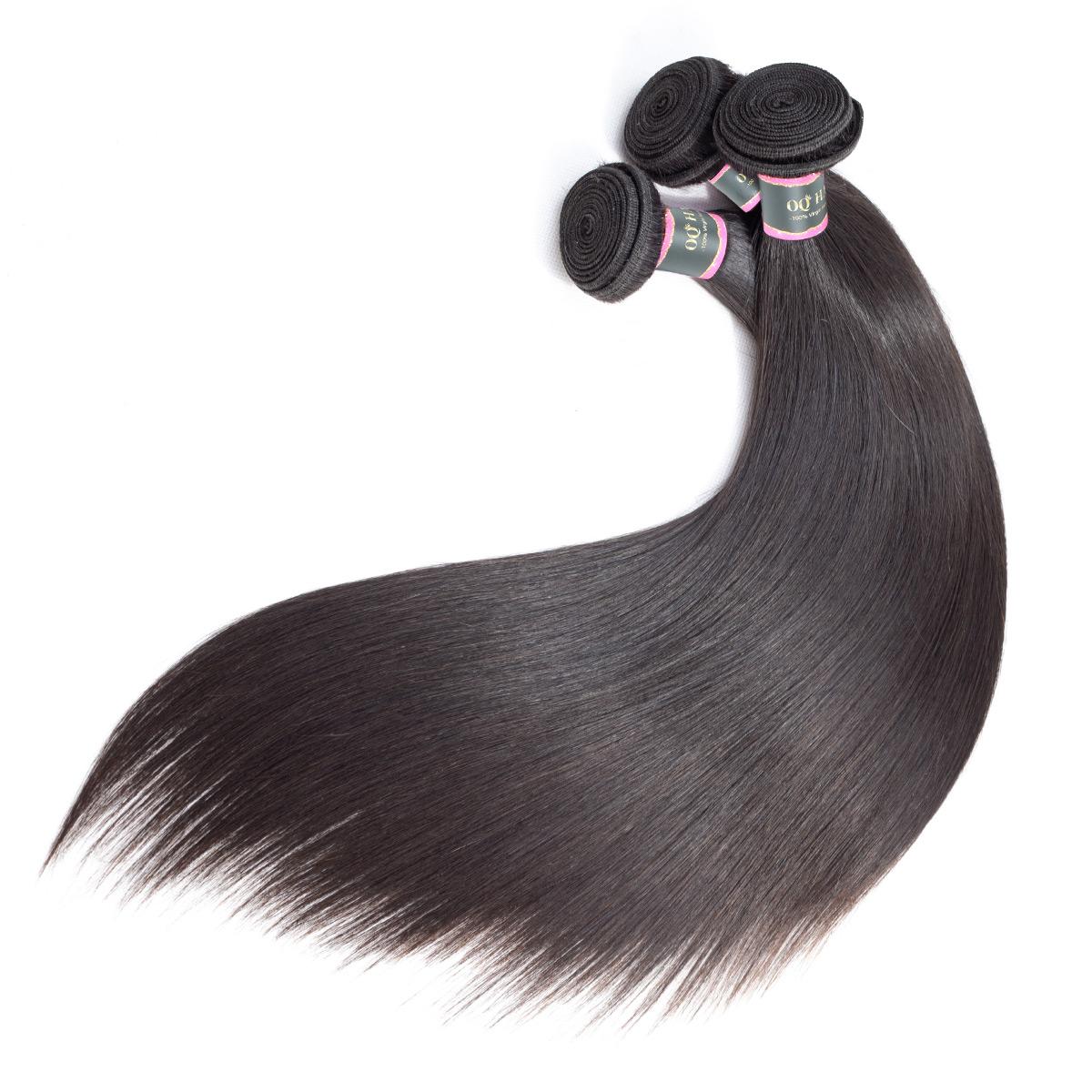 OQ HAIR Straight Human Hair Bundles Brazilian Virgin Unprocessed Straight Hair Weave Bundles Natural Color OQ HAIR Straight Human Hair Bundles Brazilian Virgin Unprocessed Straight Hair Weave Bundles Natural Color