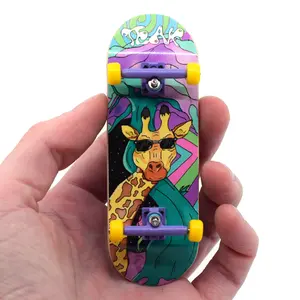 32mm Prolific Gen2 Fingerboard Complete - "Graffiti Giraffe" Graphic - Gen2 Prodigy Trucks + Pro Duro Bubble Bushings
