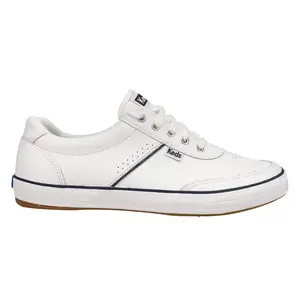 Keds Womens Courty Ii Leather Lace Up Sneakers Shoes Casual - White