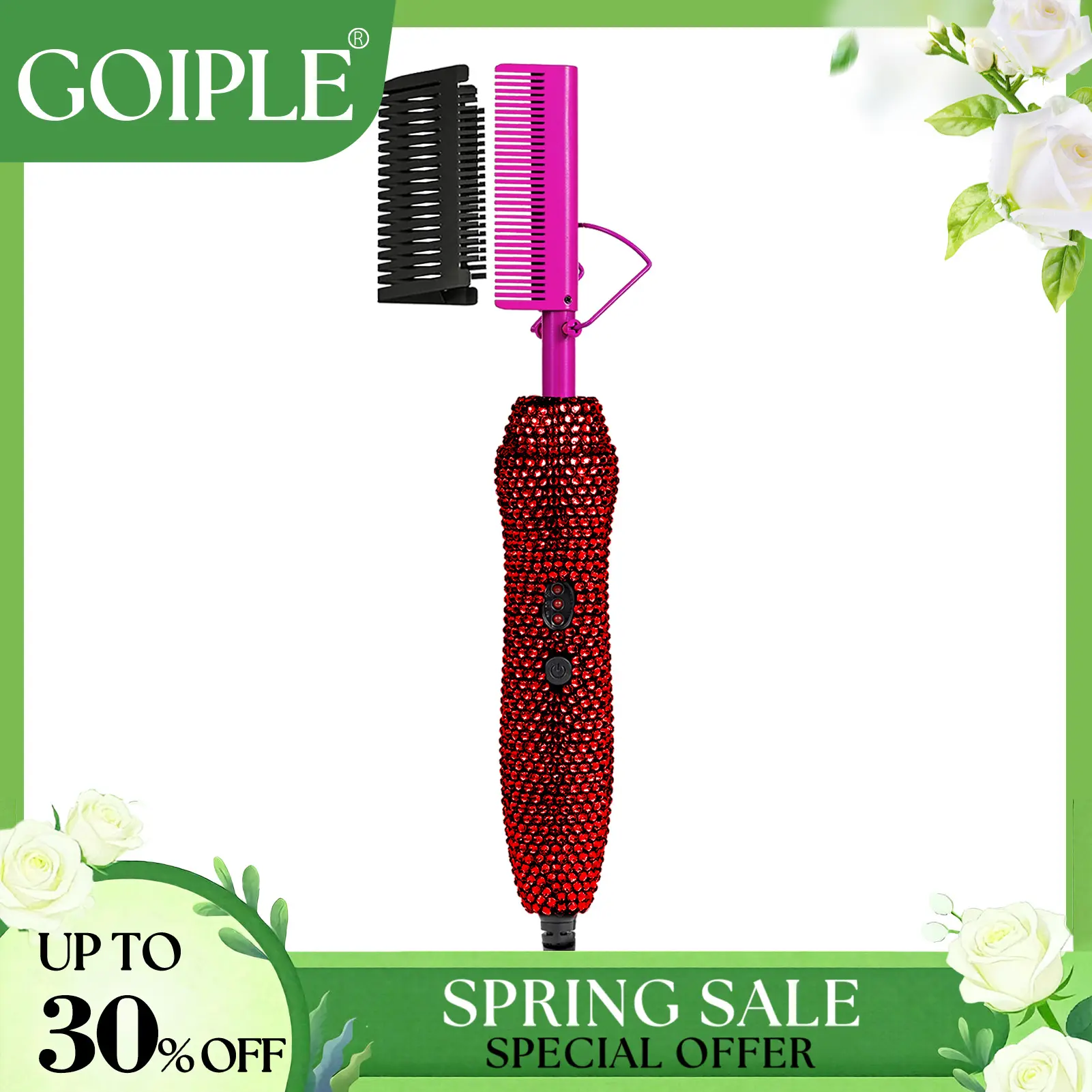 Rose Red Diamond Hot Comb