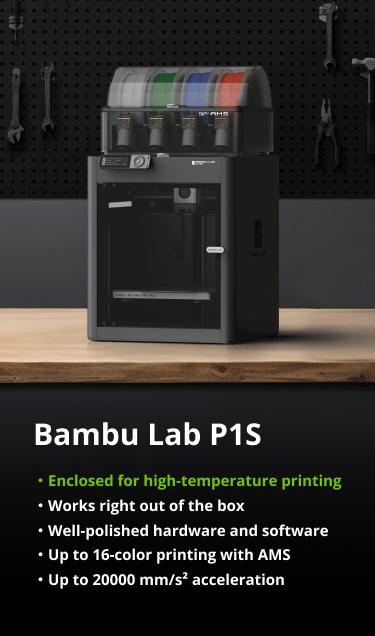 Bambu Lab P1S 3D Printer, P1S Combo (with AMS), Support Up to 16 Colors/Multi Materials, 500mm/s Fast Printing & High Precision, CoreXY & Auto Bed Leveling, Ready-to-Use FDM 3D Printers Large Print Size Bambu Lab P1S 3D Printer, P1S Combo (with AMS), Support Up to 16 Colors/Multi Materials, 500mm/s Fast Printing & High Precision, CoreXY & Auto Bed Leveling, Ready-to-Use FDM 3D Printers Large Print Size