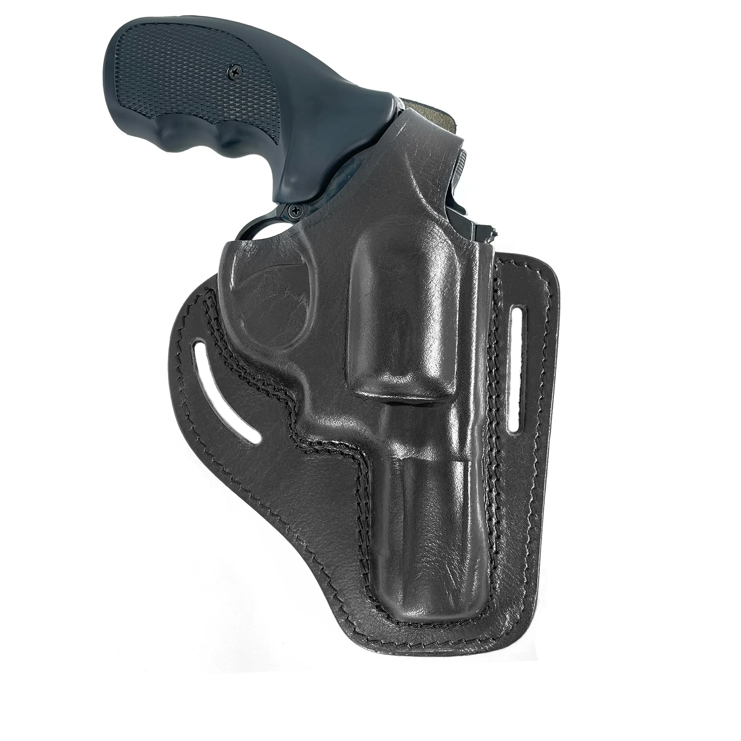 2 Slot Pancake Leather Holster, Thumb Break RH Fits Smith&Wesson K- Frame 3" (ALIS351)