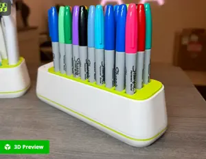Cricut Pen & Marker Holder – 3D Printed Desk Organizer Compatible with Cricut Pens