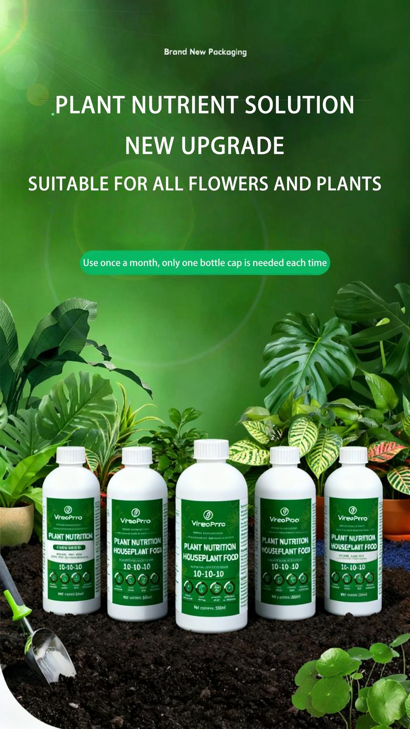 VireoPro Houseplant Food 10-10-10 Balanced Nutrition for Strong Growth Contains Nitrogen Phosphorus Potassium & Trace Elements Suitable for All Plants
