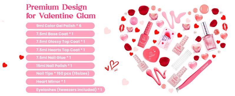 【Exclusive to TikTok】Beetles HEARTBEAT Gel Nail Polish Set,Glitter Pearl Gel Cat Eye diy salon nails at home gift Cosmetic Manicure Cutics Fall Nail Halloween Nail Black Friday Winter Nail Christmas Gift