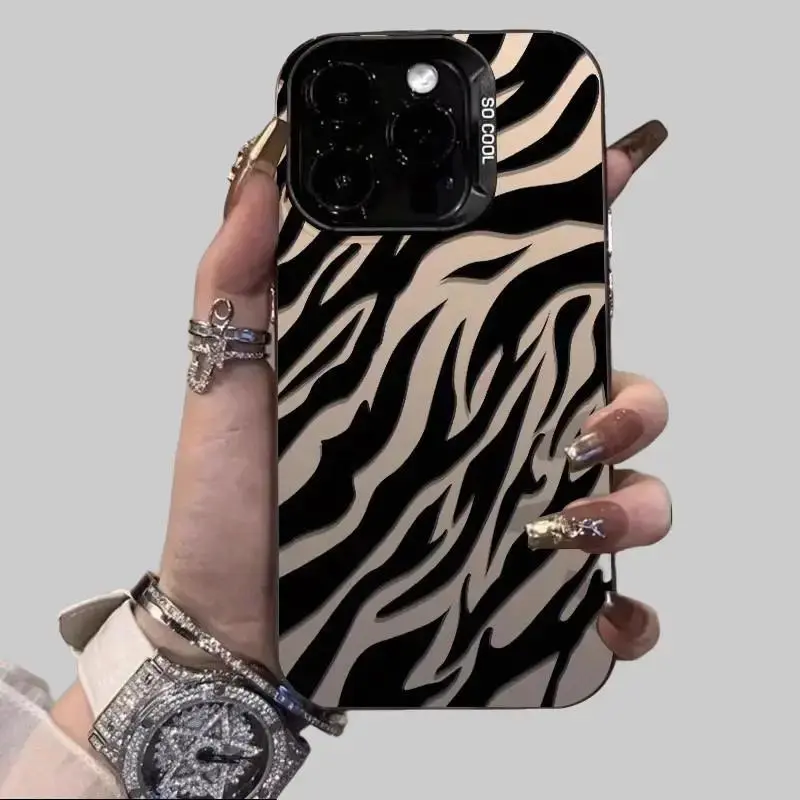 Leopard Print Shockproof Slim Smartphone Case - Creative Full-Screen Design Mobile Phone Accessory for 11-17 Pro Max Plus, Handheld Device Gift, Accessories