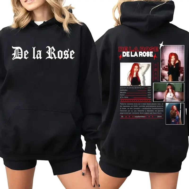 Korean Fashion Singer De La Rose Music 2025 Tour Pullover Mens Y2k Clothes   Unisex Sweatshirt Cozy Casual Hoody Hoodies Unisex 6TU