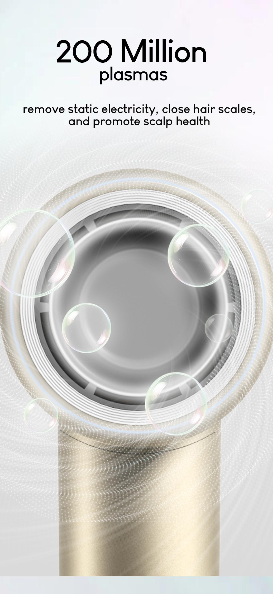 【Spring Glow Up】Tideway H11 High-Speed Hair Dryer, Intelligent Temperature Control w/ Hair & Scalp Care Plasma Ionic Technology & Self Cleaning Blower, No Static Electricity & Frizz, Perfect Present for Men Women Friend Family Gift