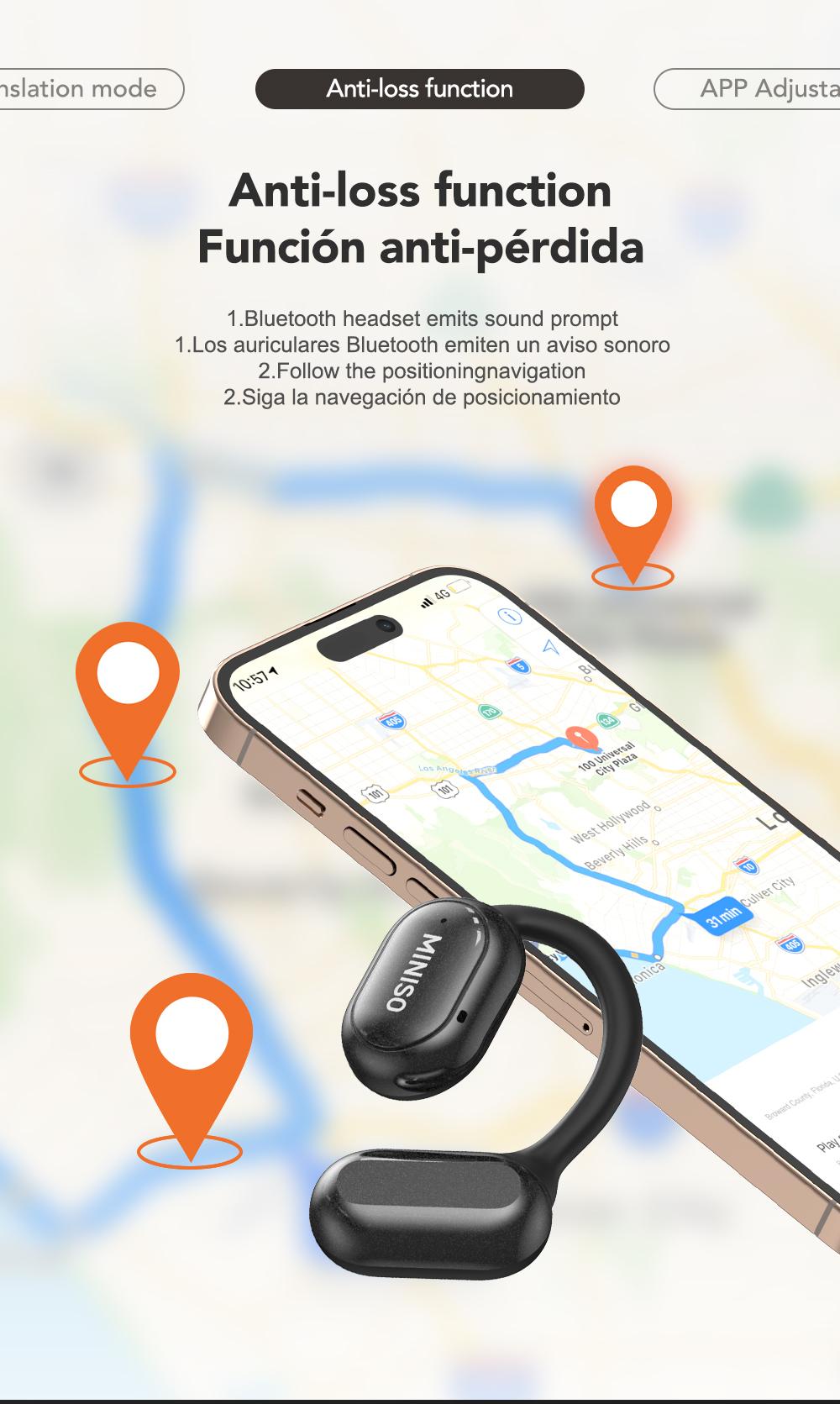 MINISO X30 OWS Translation Wireless Bluetooth Earphones Support 135 Languages Real Time Bluetooth Translation,35Hours Play time,OWS Headphones Long Distance Connection Headset with Charging Case,Light-Weight Headphones Built-in Microphone MINISO X30 OWS Translation Wireless Bluetooth Earphones Support 135 Languages Real Time Bluetooth Translation,35Hours Play time,OWS Headphones Long Distance Connection Headset with Charging Case,Light-Weight Headphones Built-in Microphone