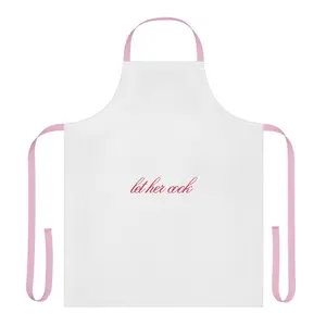 pink + white apron