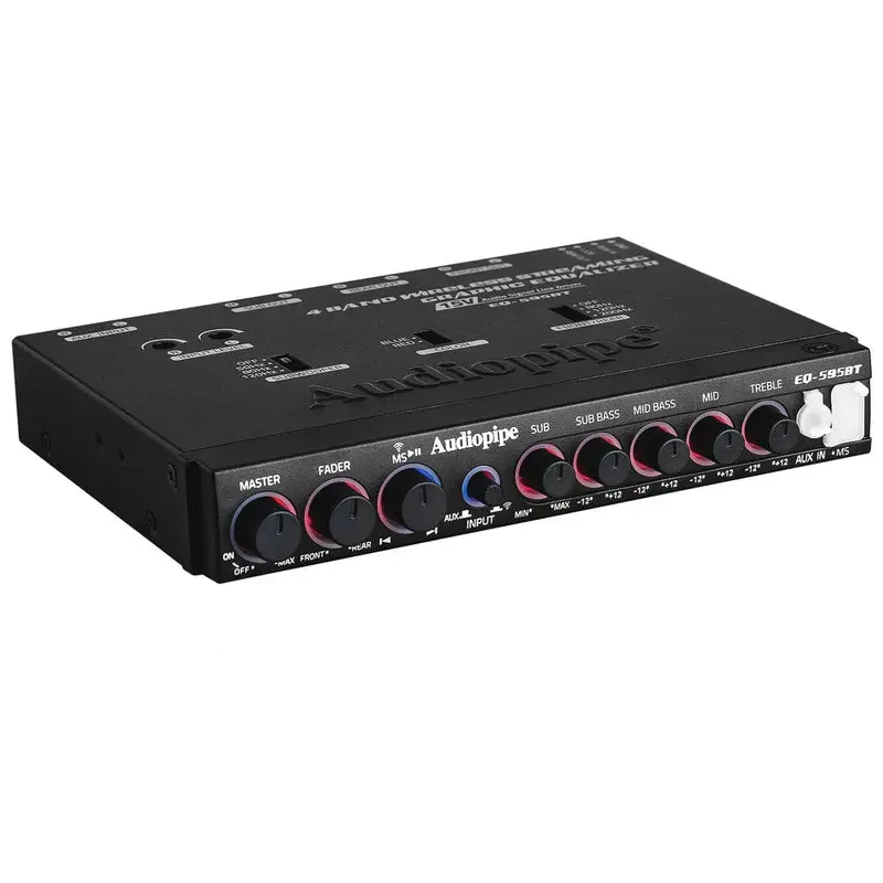 4-Band 15V 1/2 Din Wireless Streaming Line Driver Graphic Bluetooth Equalizer 4-Band 15V 1/2 Din Wireless Streaming Line Driver Graphic Bluetooth Equalizer