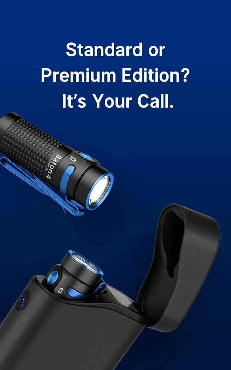 OLIGHT Baton4 Rechargeable EDC Flashlight, LED Pocket Flashlight 1300 Lumens with Magnetic Charging Cable, Small Powerful Bright Flashlight IPX8