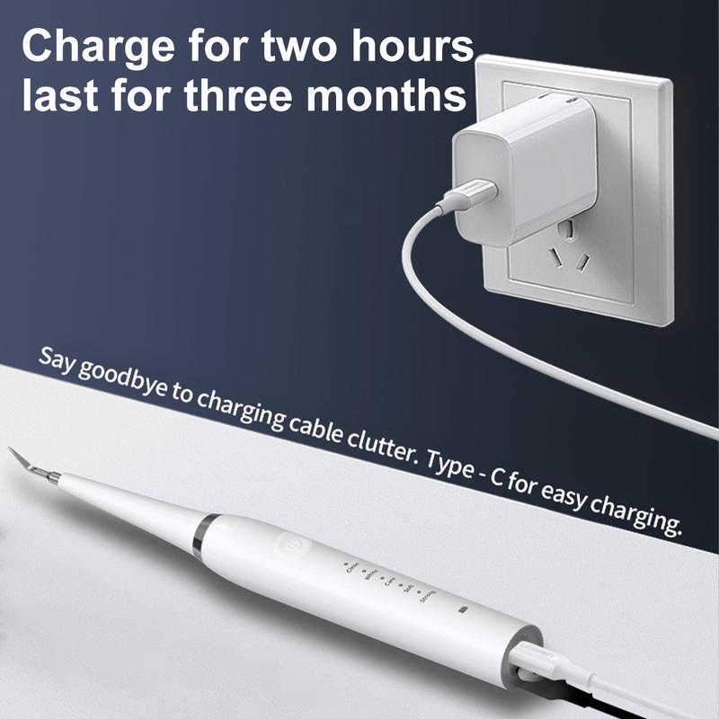 Ultrasonic Plaque Cleaner, Teeth Plaque Remover Cleaner, Electric Toothbrush,  Waterproof with Replaceable Heads Oral Care for Human Cat Dog Pet Teeth - Teeth Cleaning Kit for Tartar and Stains