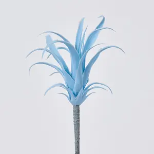 Celeste Blue Coastal Air Fern Pick Faux Succulent Plant Spray - 8"