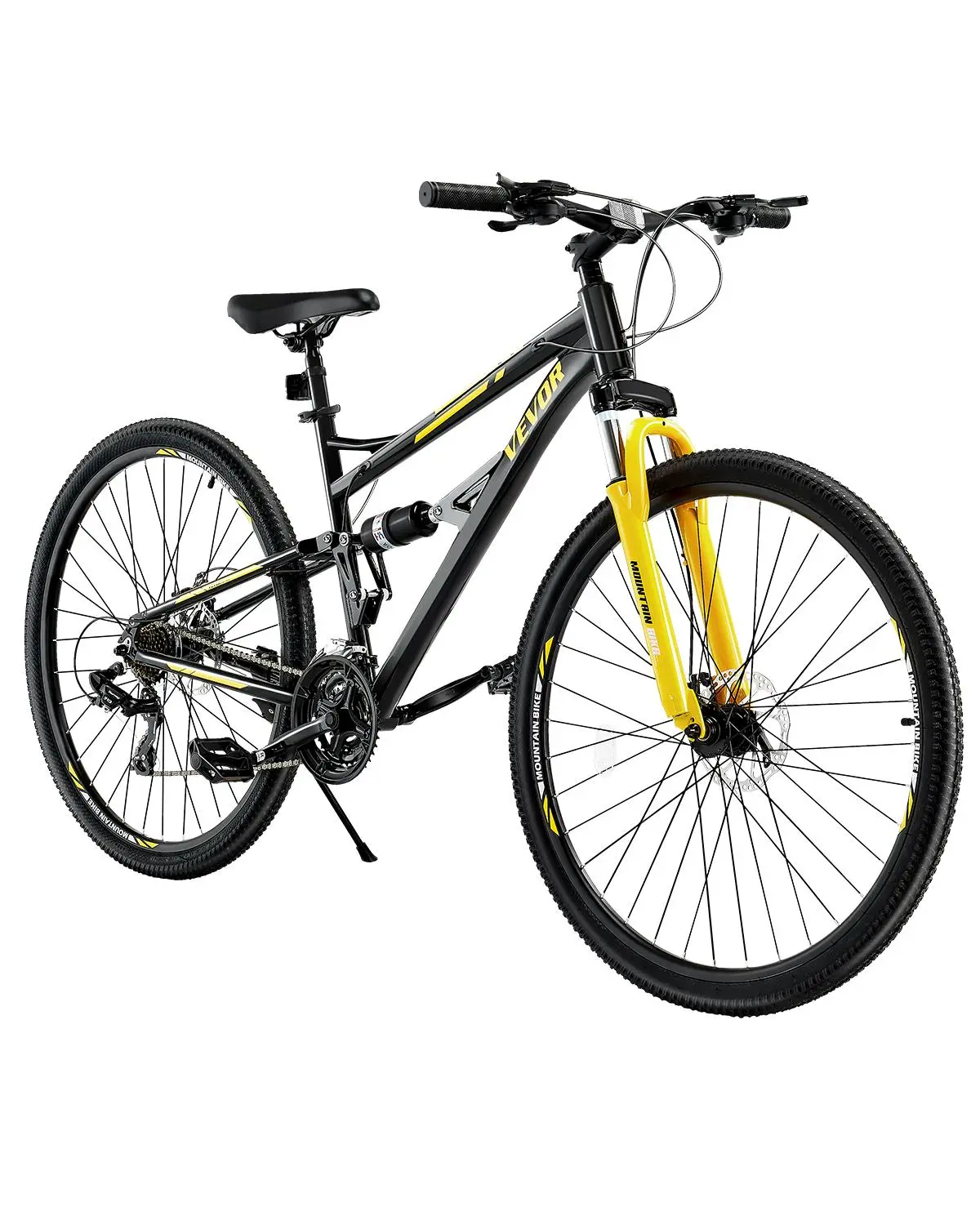 【SummerFinds】VEVOR Mountain Bike,  29 inch MTB Bicycle with Full Dual Suspension, 24 Speeds Twist Shifting, Comfort Saddle, Dual Disc Brakes, Aluminum Alloy Frame, Adult Sport Cycling Bicycle for Men Women Trail Snow