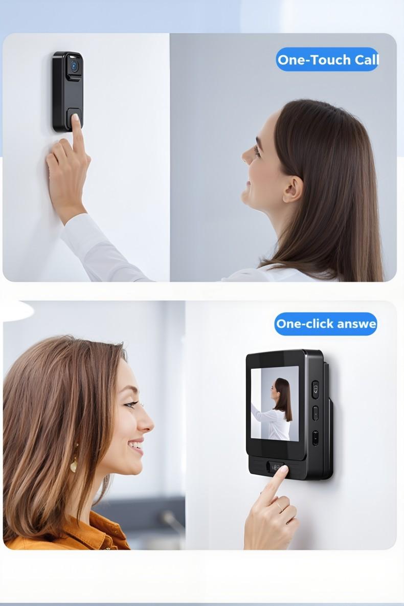 2026 Upgraded X7/X8 No WiFi Video Doorbell with Screen – Wireless Doorbell Camera, No App, No Monthly Fees,Two-Way Talk, Night Vision