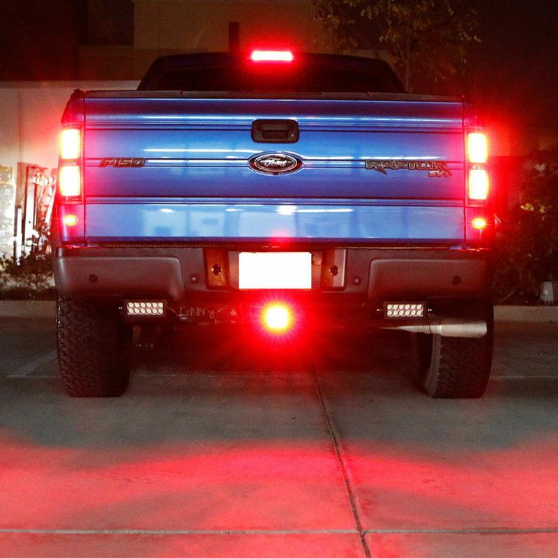 AUXITO Smoked Lens 15-LED Brake Light Trailer Hitch Cover Fit Towing & Hauling 2" Size