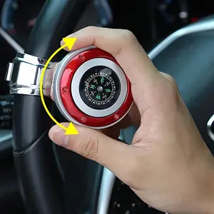 360 °   Rotatable Car Steering Wheel Spinner Knob with Compass, Vehicle Steering Auxiliary Handle for Effortless Driving