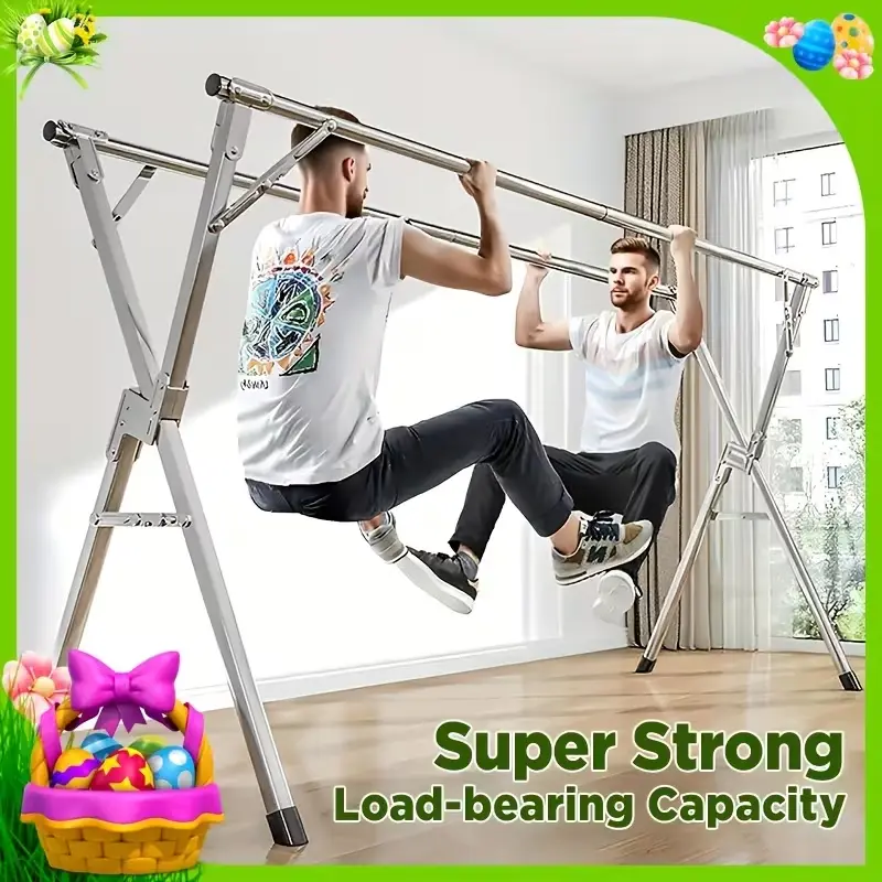 Clothes rack 63" and 78.7" two models, adjustable telescopic length, durable metal clothes rack, suitable for indoor and outdoor, foldable rack, foldable drying rack, drying rack