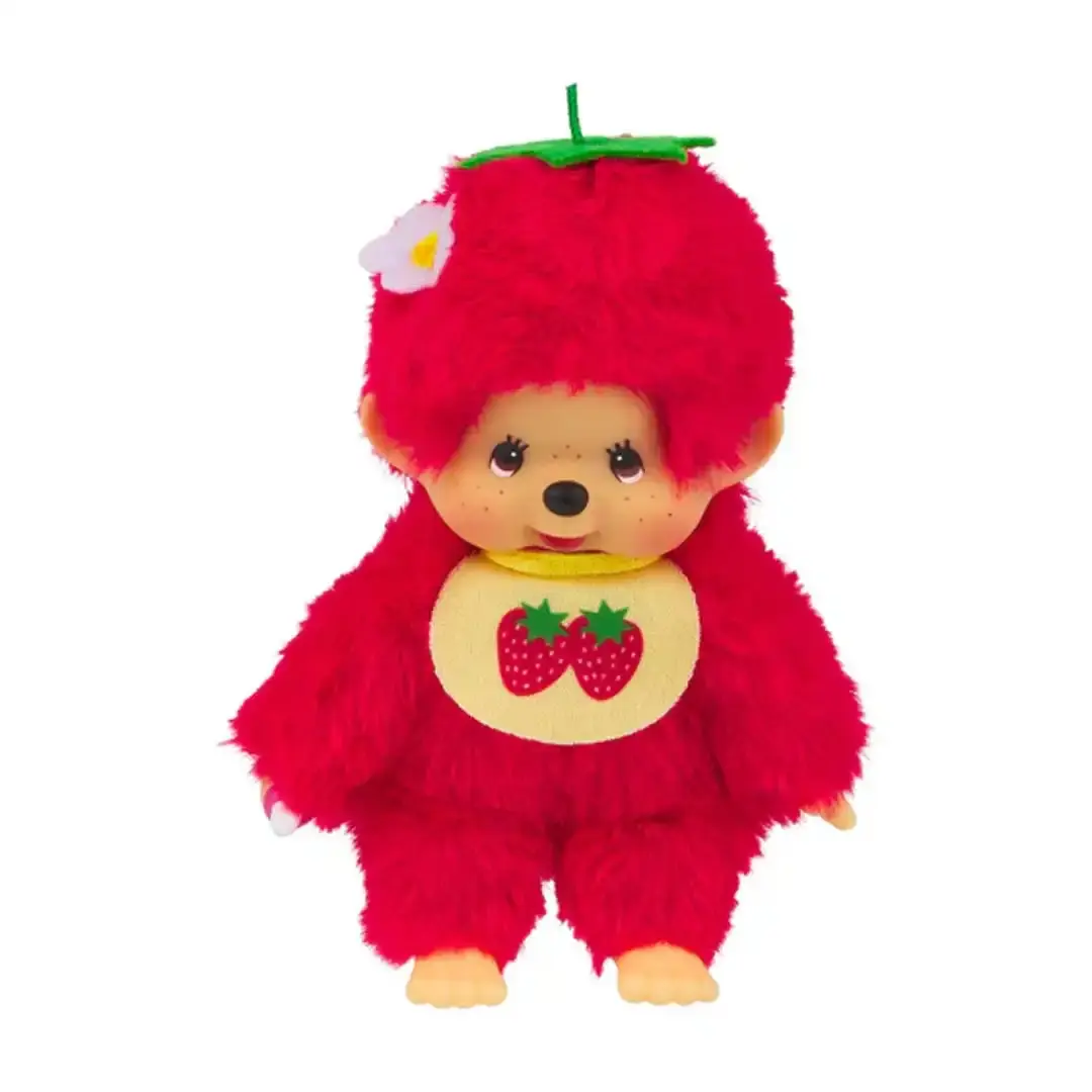 Monchhichi Fruit Color Strawberry Red Plush Toy