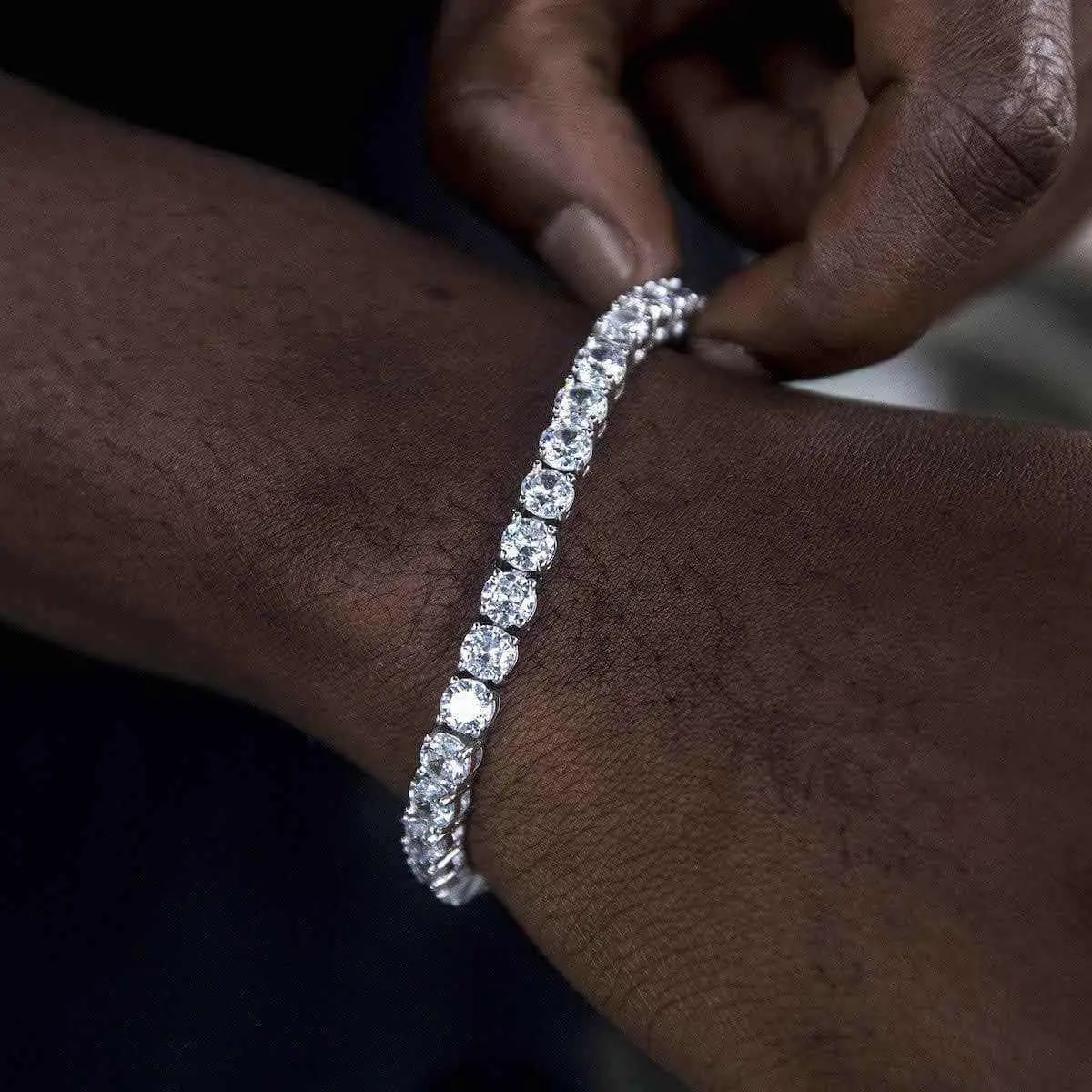 GLD Diamond Tennis Bracelet in White Gold- 5mm - Perfect Gift