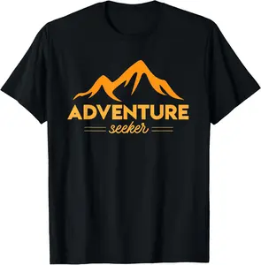 100% Cotton  Unisex Adventure Seeker Mountains Camper T-Shirt