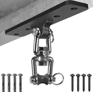 Heavy Bag Hanger, Punching Bag Ceiling Mount Hanger, 360° Rotation Hook for Boxing, MMA, Aerial Yoga, Hammock, and More, 600 LB Capacity Lifeswell