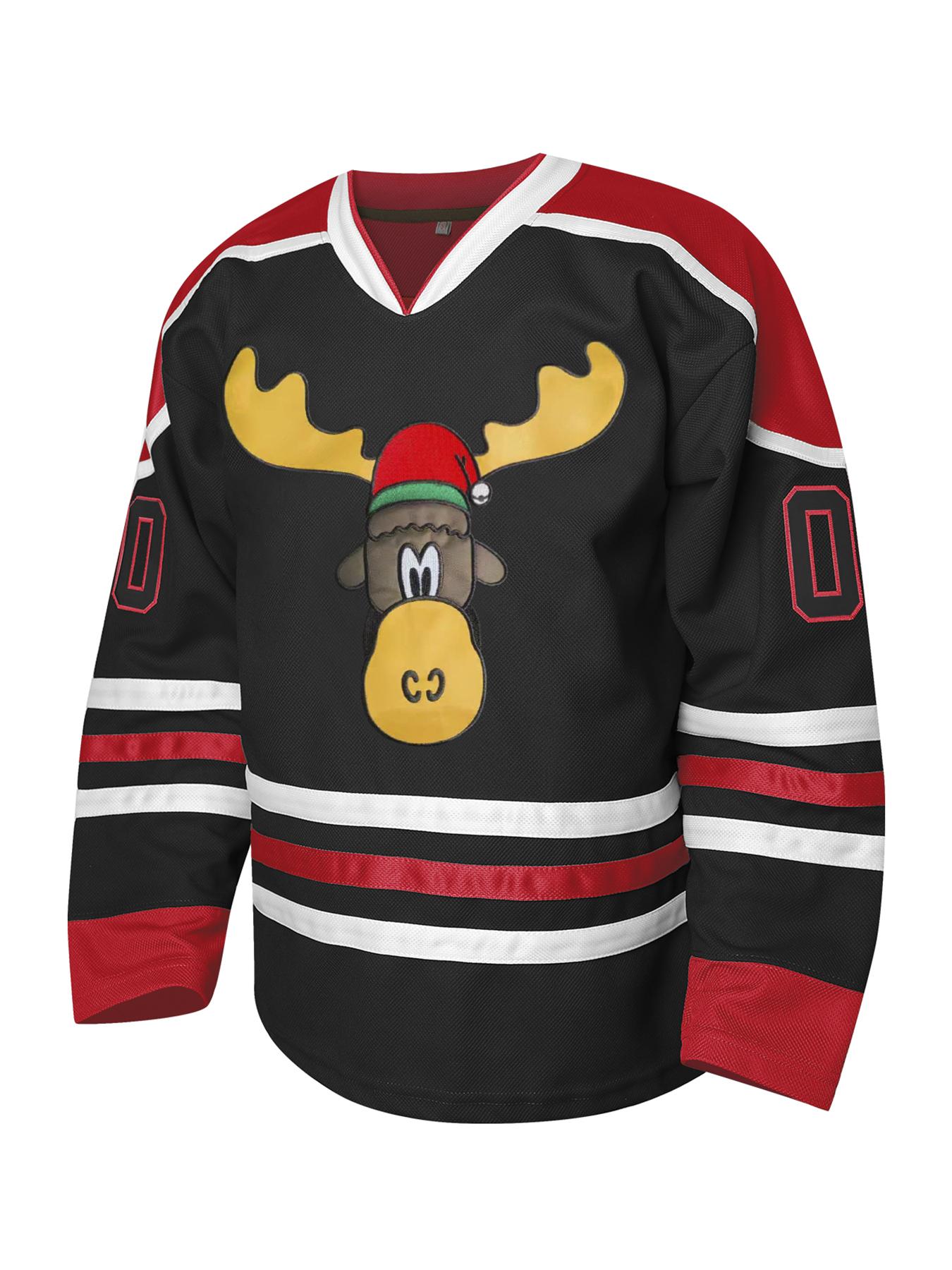 Griswold Moose Clark #00 Christmas Hockey Jersey – X-Mas Vacation Stitched Letters & Numbers, Fan Apparel, Breathable Polyester,Christmas gifts UglySweater Griswold Moose Clark #00 Christmas Hockey Jersey – X-Mas Vacation Stitched Letters & Numbers, Fan Apparel, Breathable Polyester,Christmas gifts UglySweater