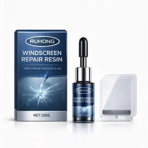 Windshield Crack Repair Adhesive Kit Stops Windshield Cracks Nano Glass Crack Repair Fluid for Chips Star Cracks