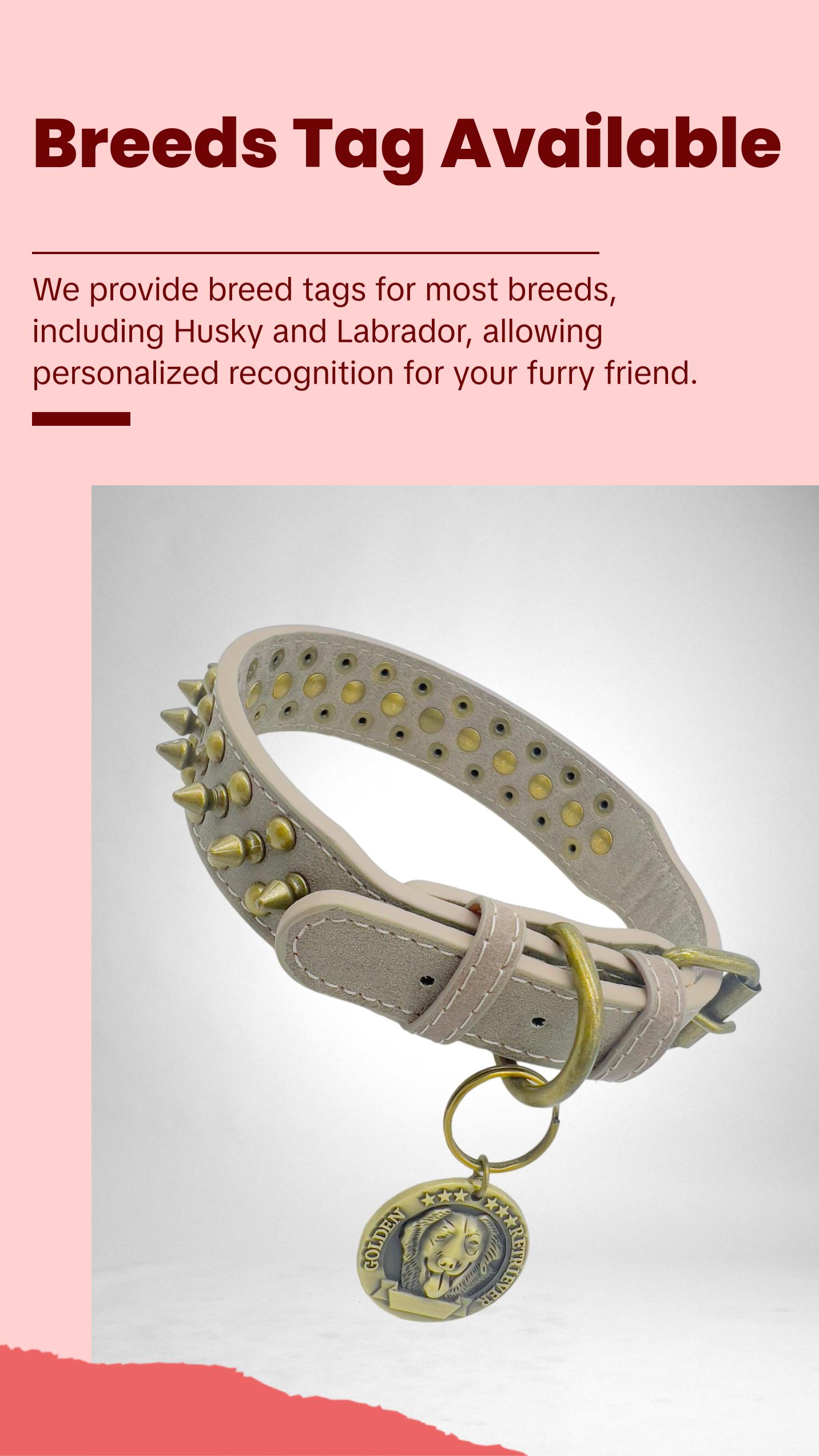 JACK Rivets Handmade PU Leather Dog Collar